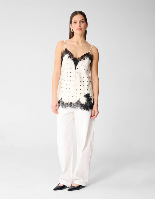 Straight Fit Jeans Wit By Monica SHOEBY WOMEN