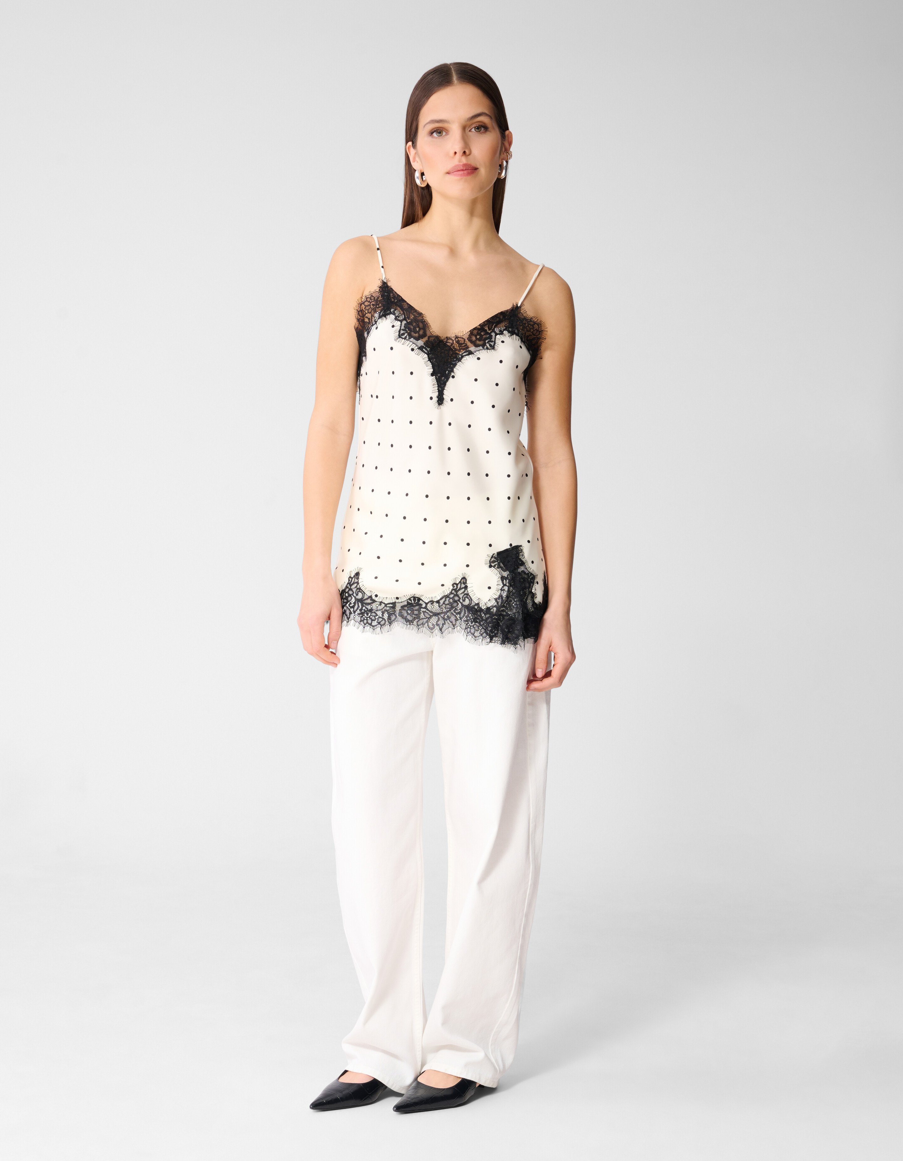 Straight Fit Jeans Wit By Monica SHOEBY WOMEN