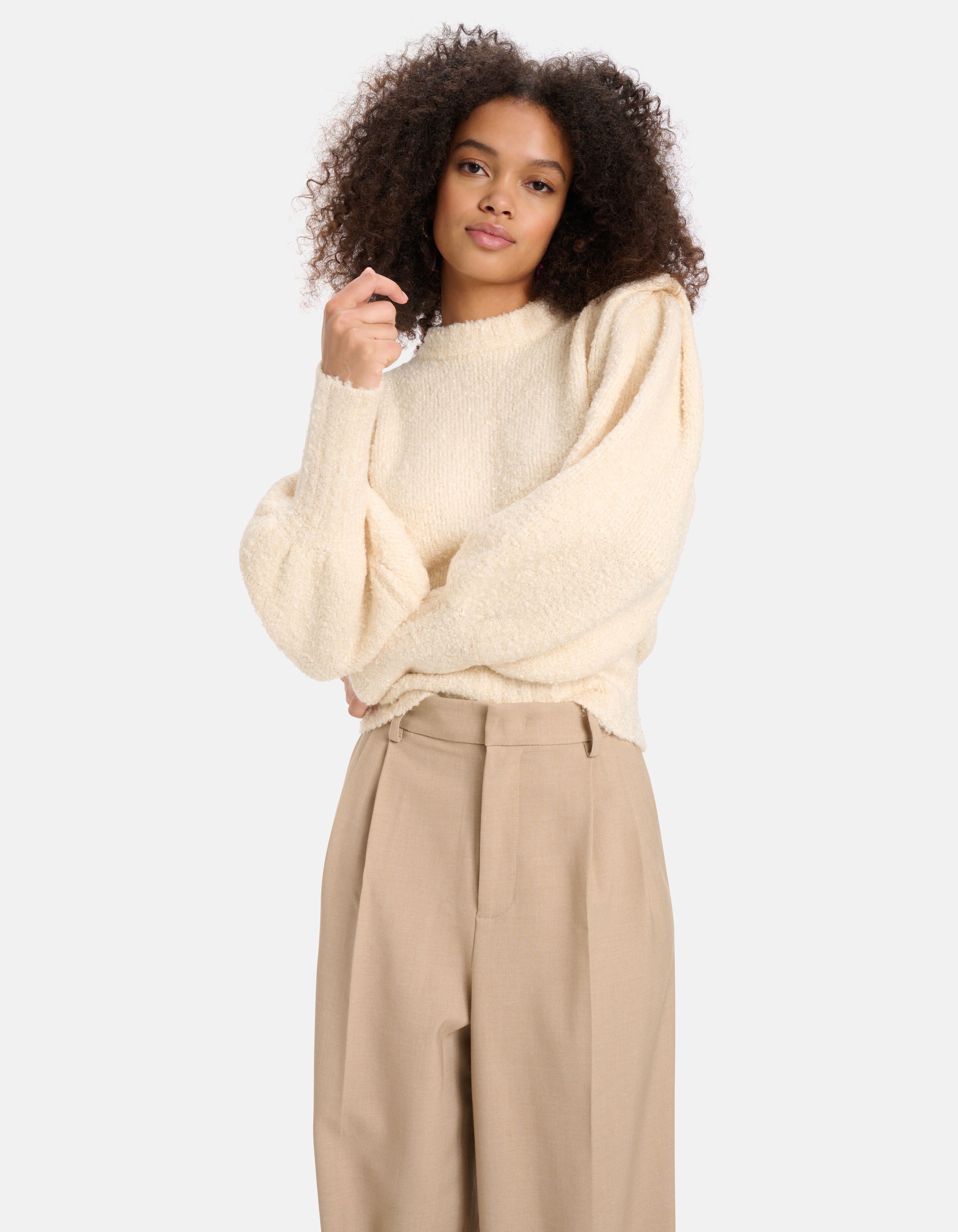 Boucle Trui Gebroken Wit SHOEBY WOMEN