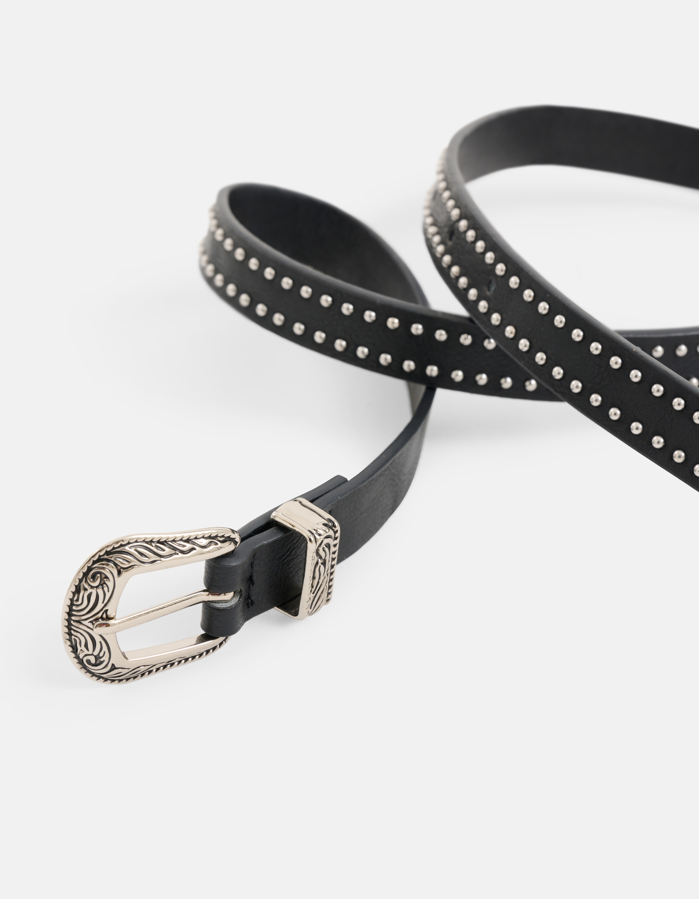 Western Studs Riem Zwart SHOEBY ACCESSOIRES