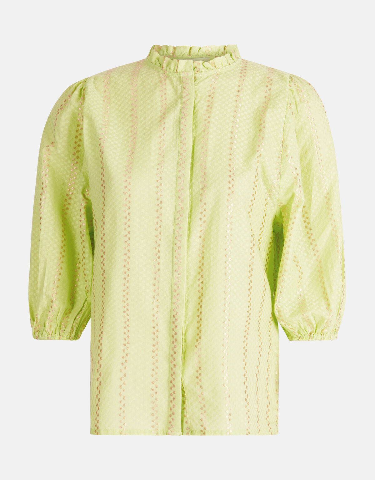 Lurex Detail Blouse Limoengroen SHOEBY WOMEN