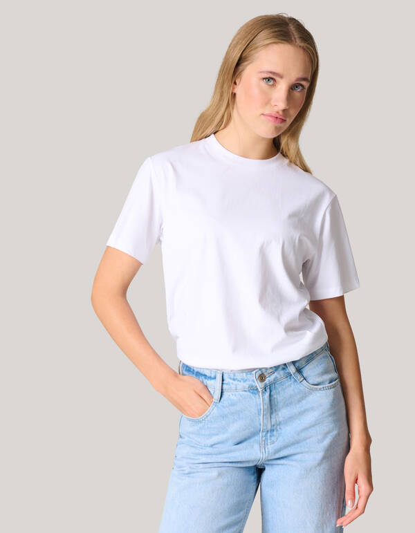 Basis T-shirt Wit SHOEBY WOMEN