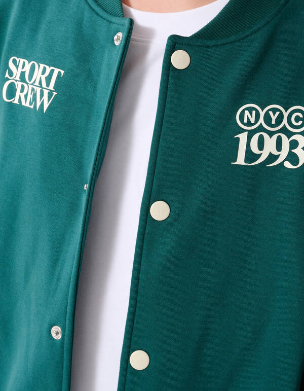 Oversized Sporty Bomber Donkergroen SHOEBY BOYS