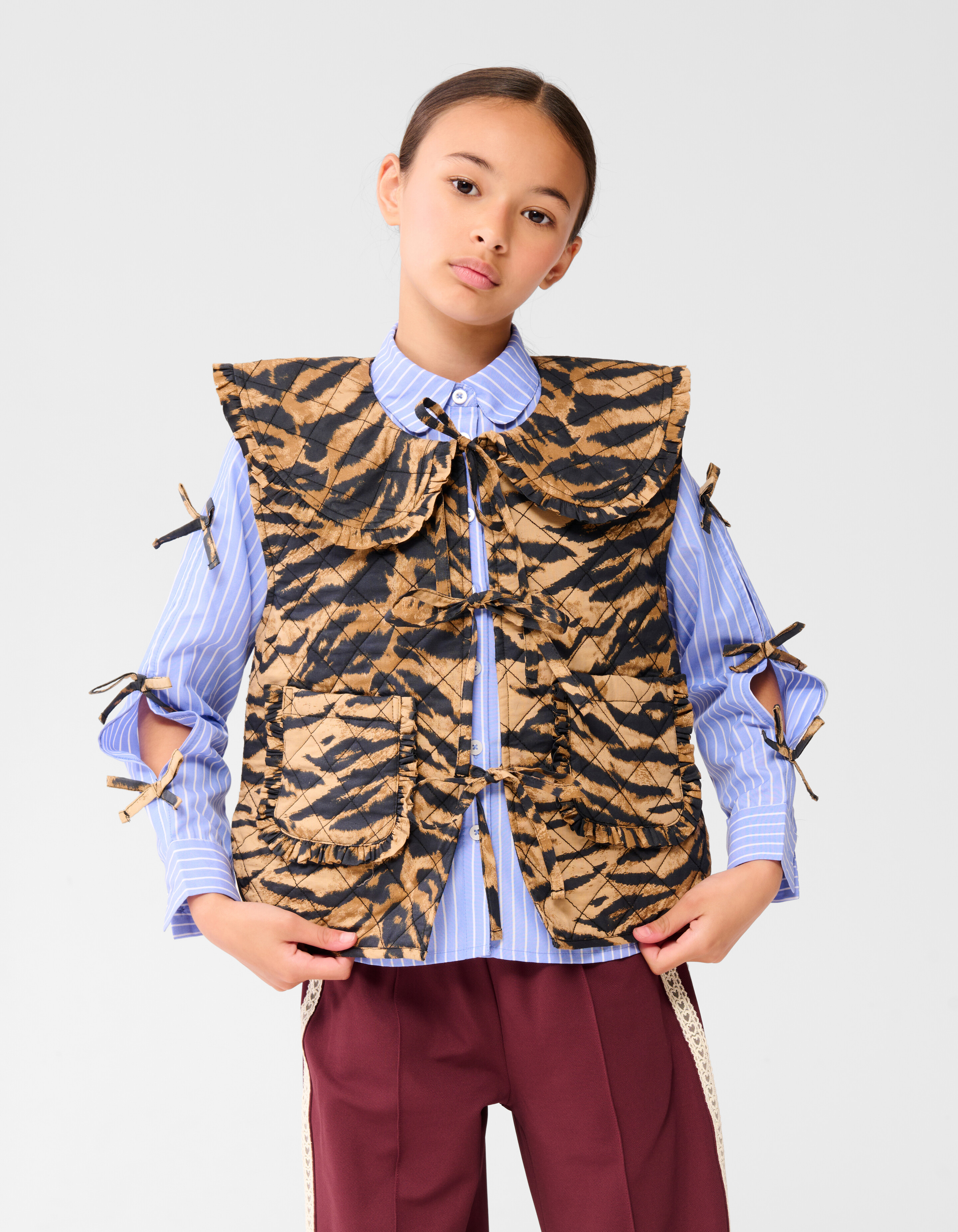 Collar Tijger Gilet Bruin SHOEBY GIRLS