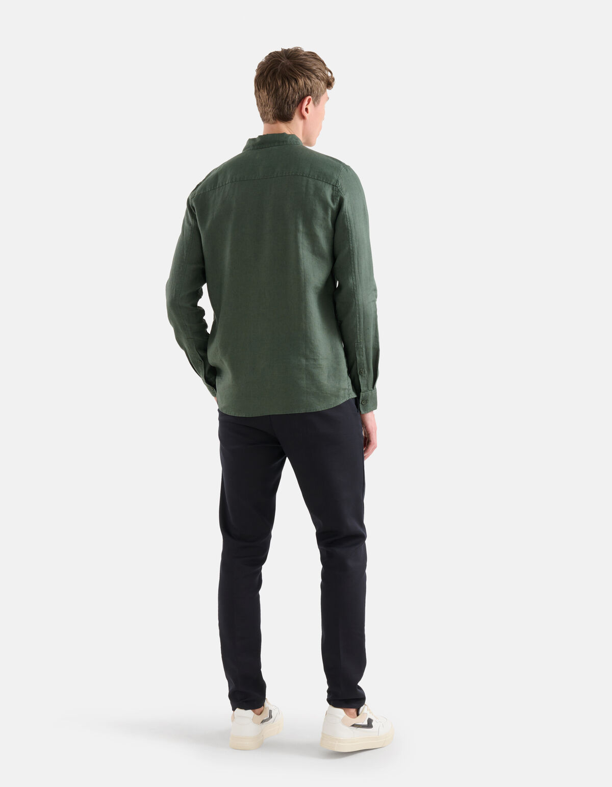 Linnen Overhemd Groen SHOEBY MEN