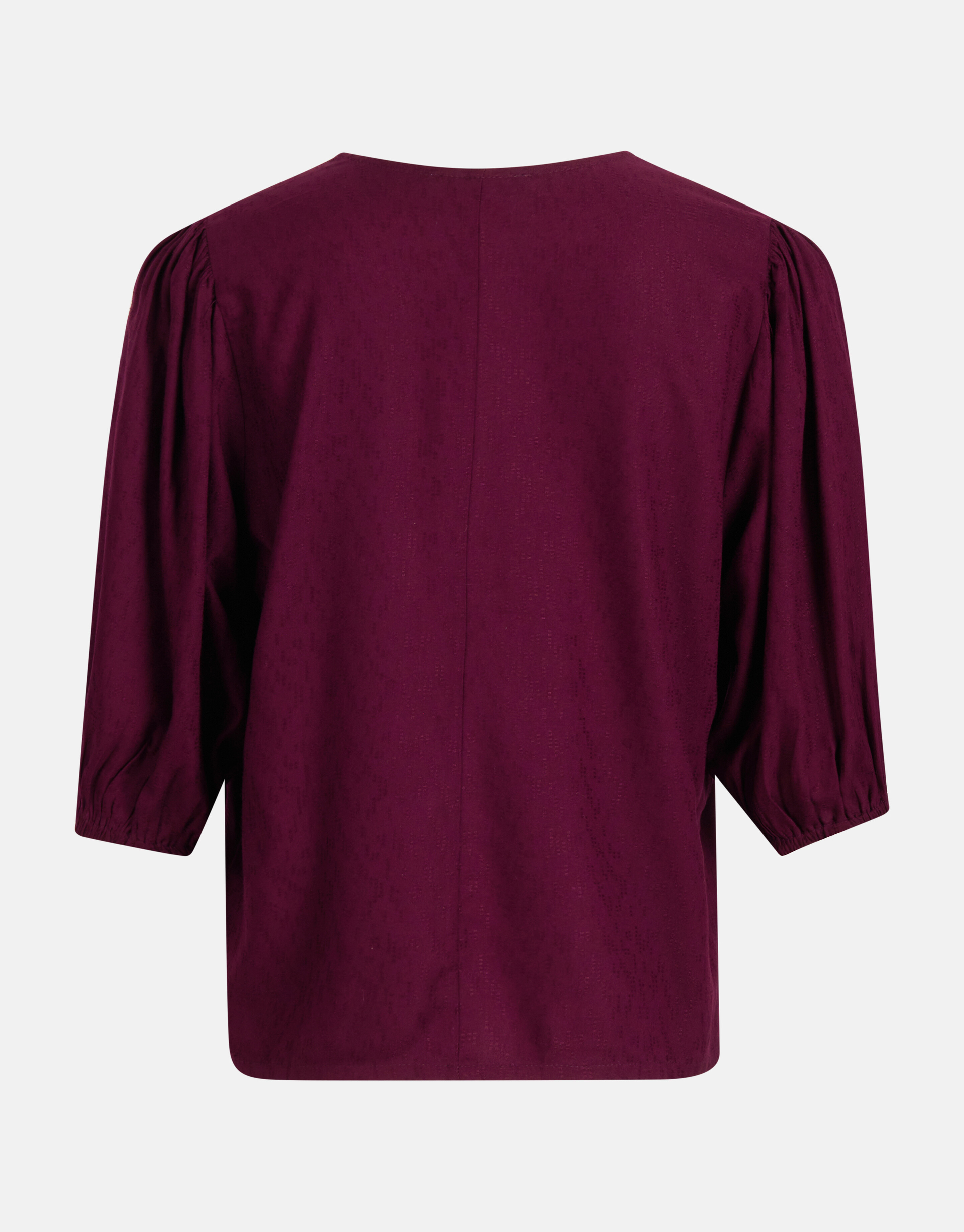 Structuur V-Hals Top Bordeaux SHOEBY WOMEN