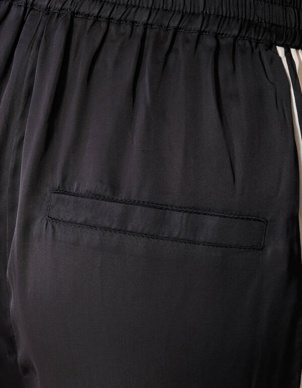 Graphic Wide Leg Broek Zwart/Wit SHOEBY WOMEN