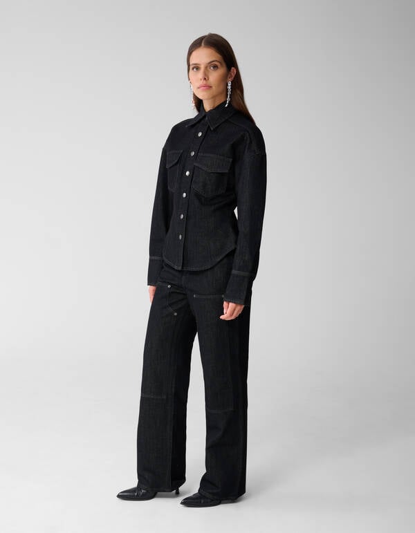 Straight Fit Carpenter Jeans Zwart SHOEBY WOMEN
