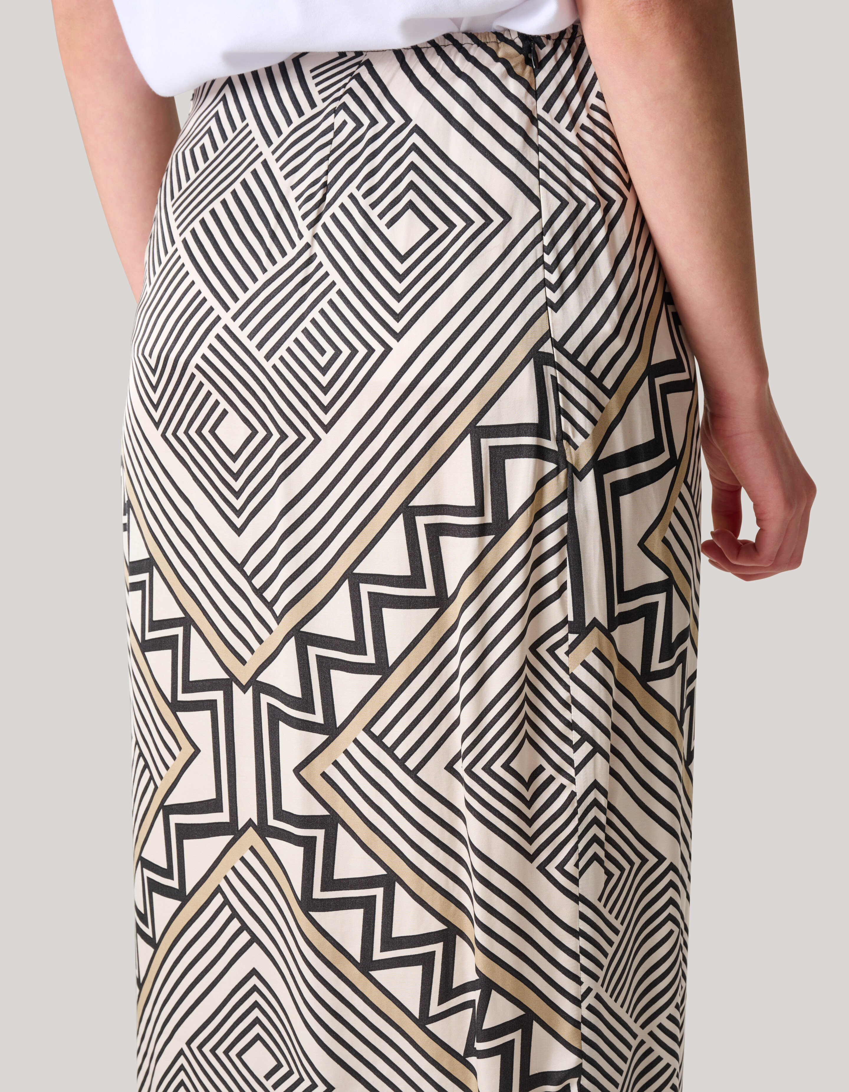 Printed Maxi Rok Gebroken Wit SHOEBY WOMEN