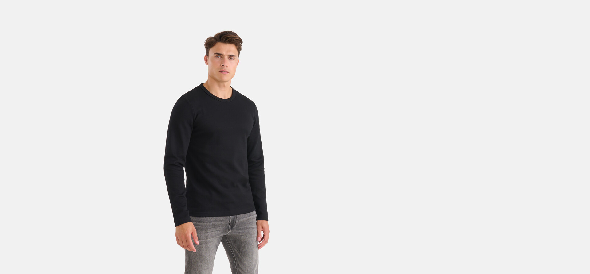 Structuur T-shirt Zwart SHOEBY MEN
