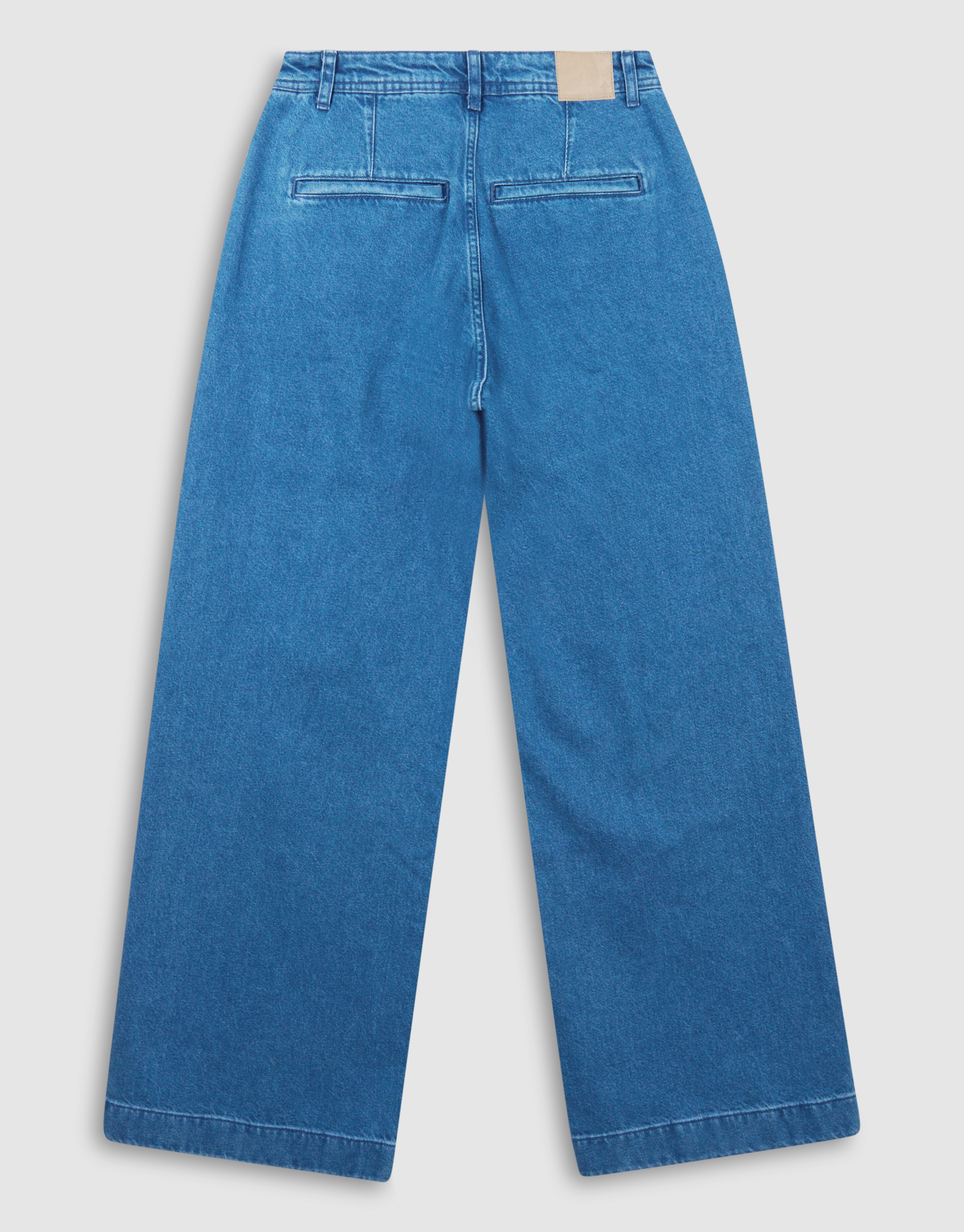 Pleated Wide Leg Fit Jeans Mediumstone SHOEBY WOMEN