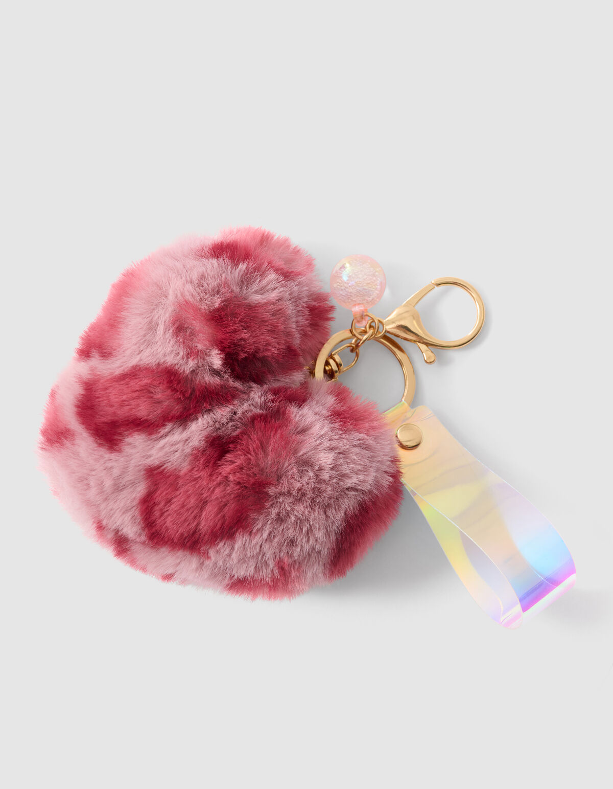 Fur Leopard Sleutelhanger Roze SHOEBY ACCESSOIRES