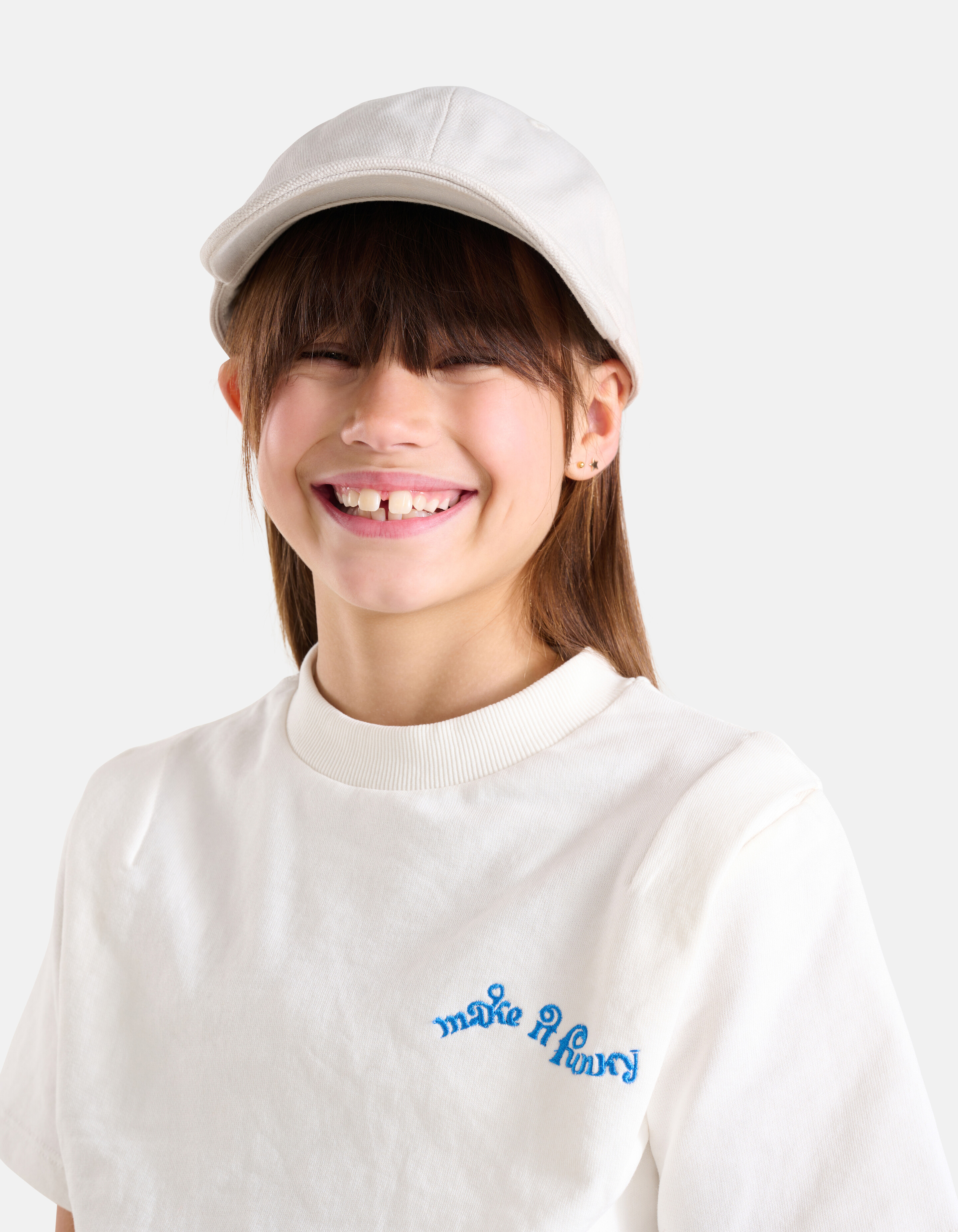 Bold Sweat T-shirt Gebroken Wit SHOEBY GIRLS