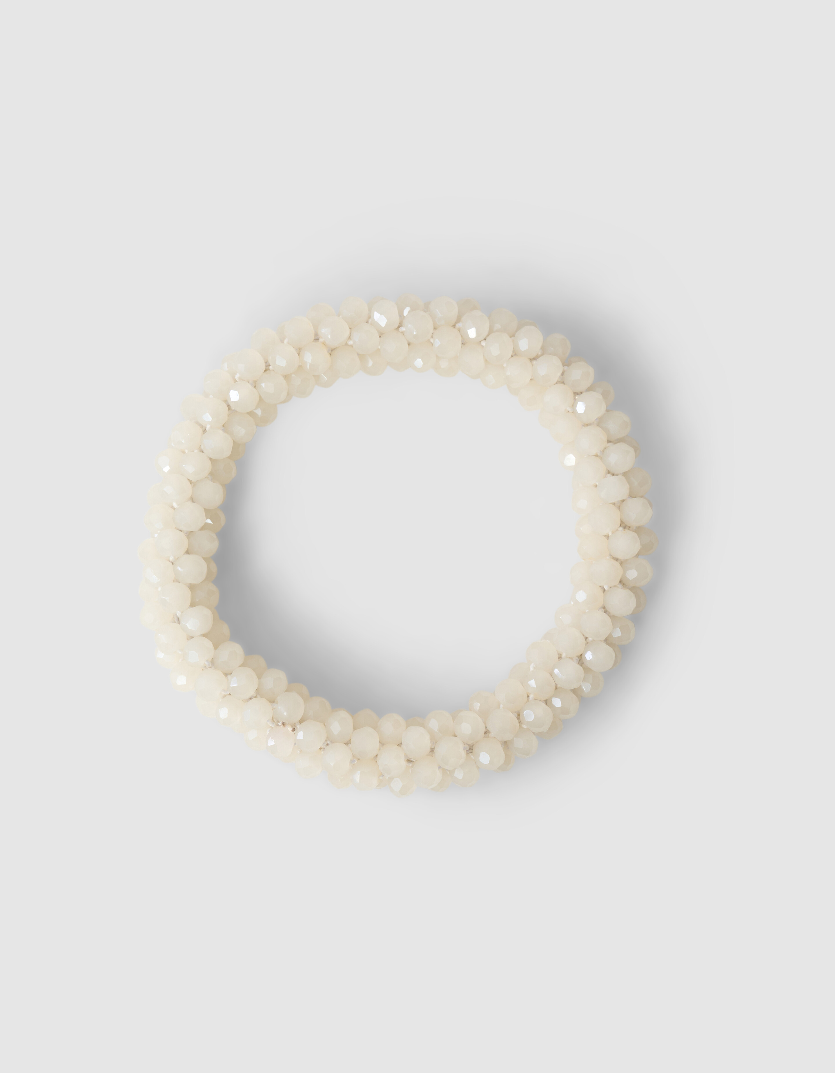 Beaded Haarelastiek Gebroken Wit SHOEBY ACCESSOIRES