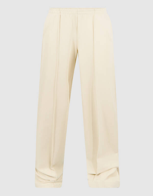 Basis Wide Leg Broek Gebroken Wit SHOEBY WOMEN