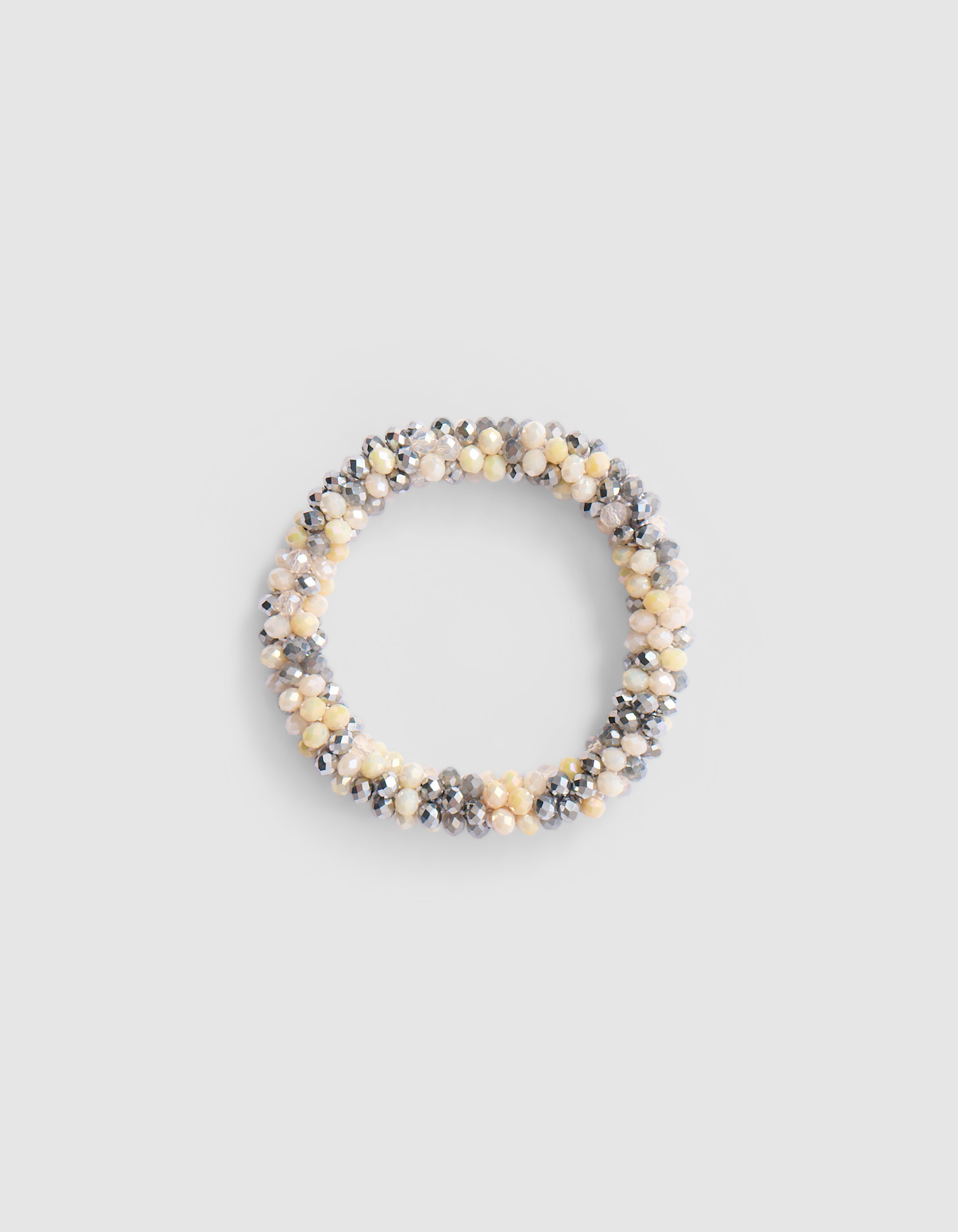 Beaded Haarelastiek Zilver SHOEBY ACCESSOIRES