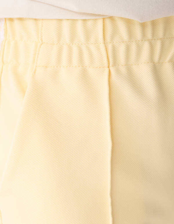 Sporty Wide Leg Broek Lichtgeel SHOEBY GIRLS