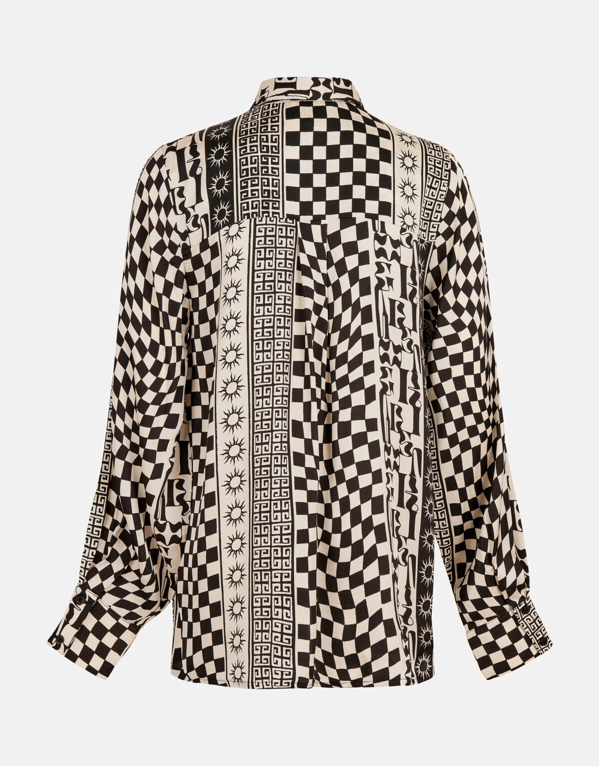 Printed Blouse Zwart/Gebroken Wit SHOEBY WOMEN