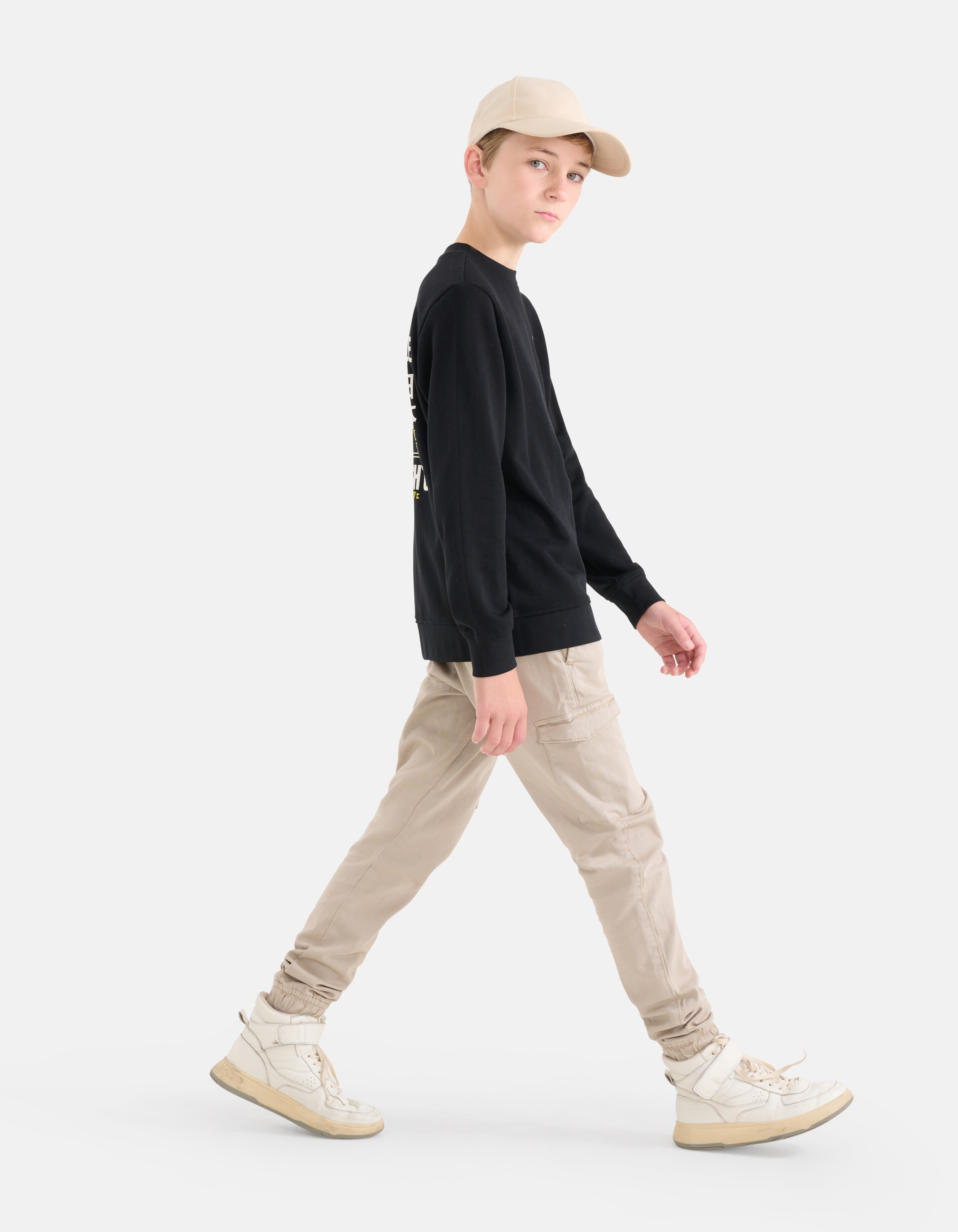 Printed Sweater Zwart SHOEBY BOYS