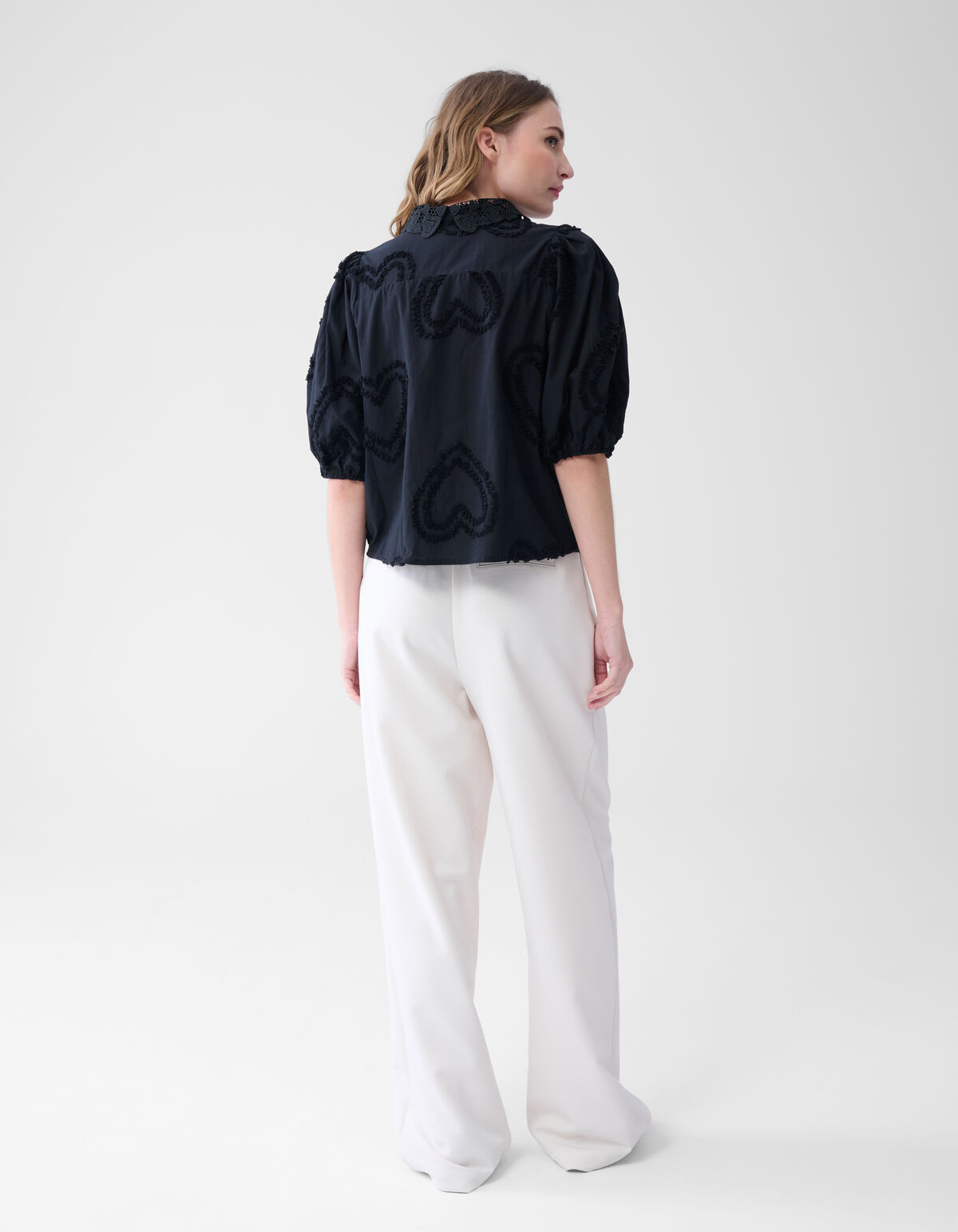 Puff Heart Top Zwart SHOEBY WOMEN