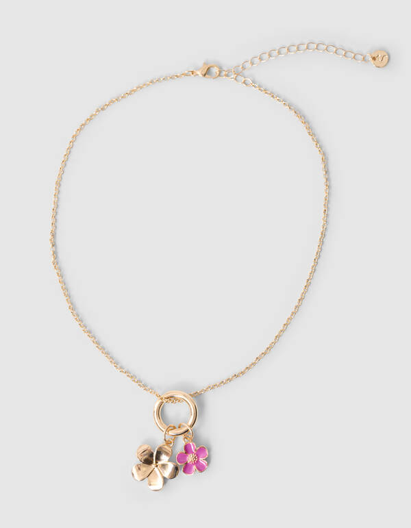 Flower Charm Ketting Goud SHOEBY ACCESSOIRES