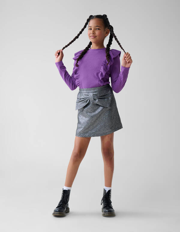 Kabel Ruffle Top Paars SHOEBY GIRLS