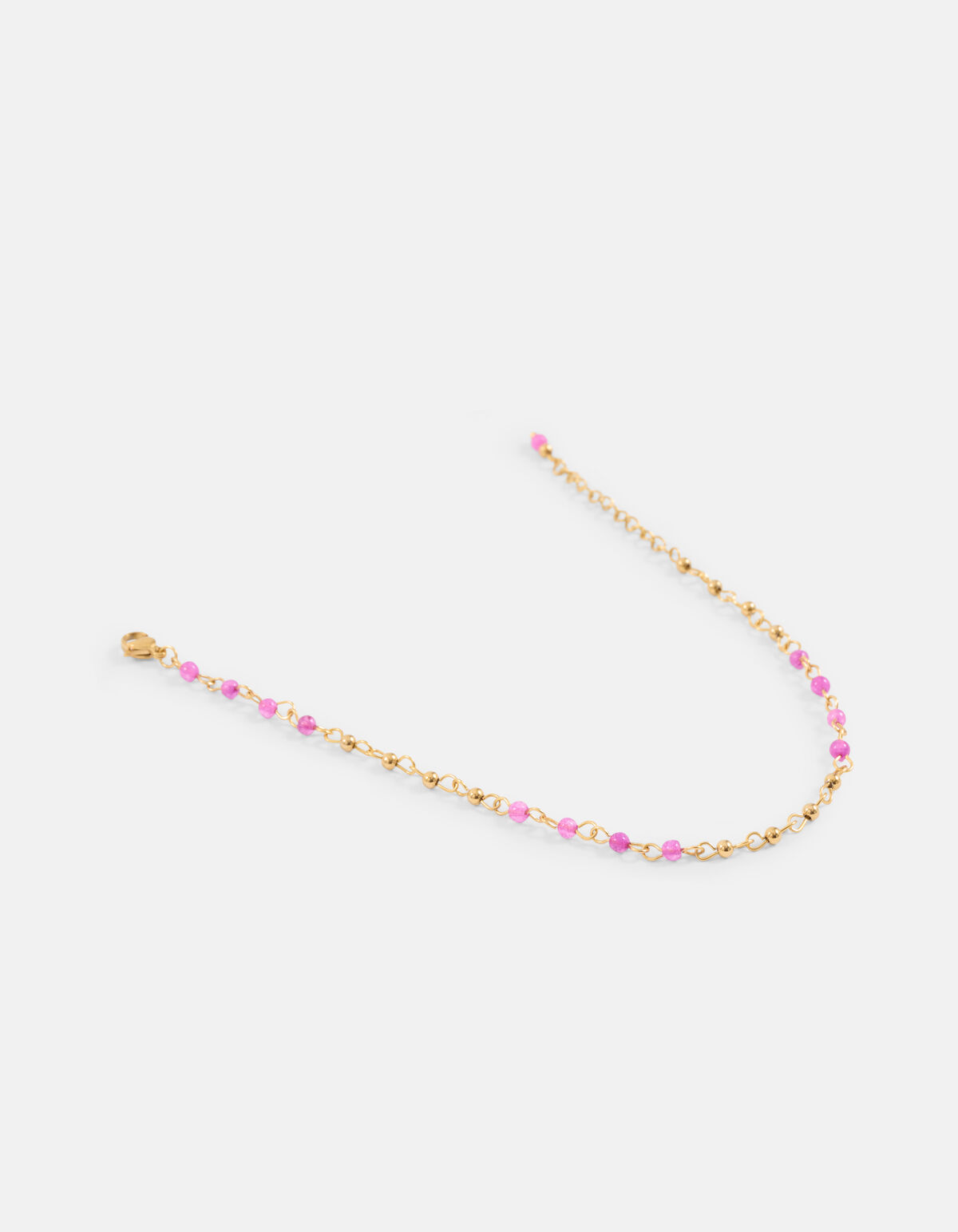 Beaded Enkelband Roze SHOEBY ACCESSOIRES