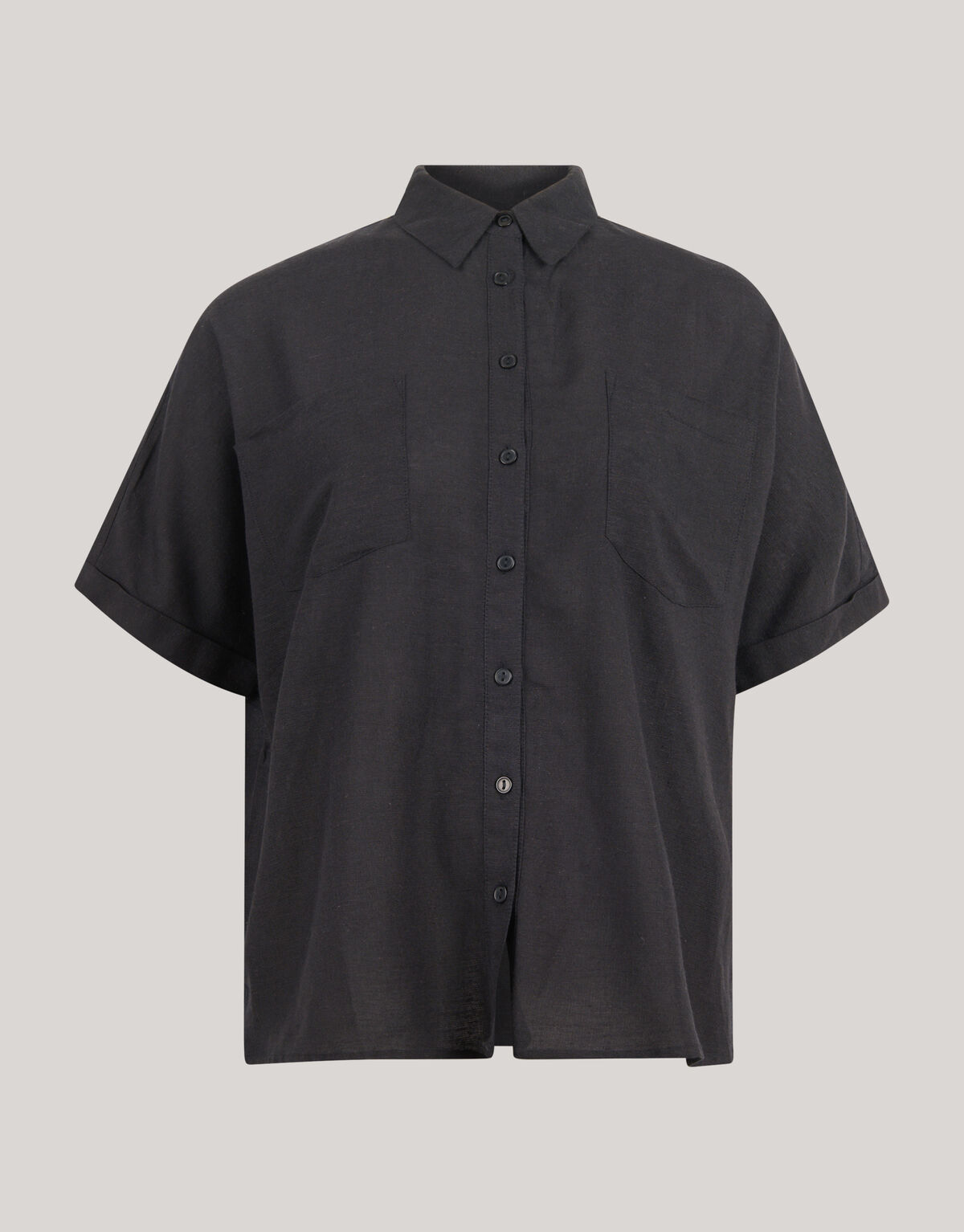 Linnen Blouse Zwart SHOEBY WOMEN