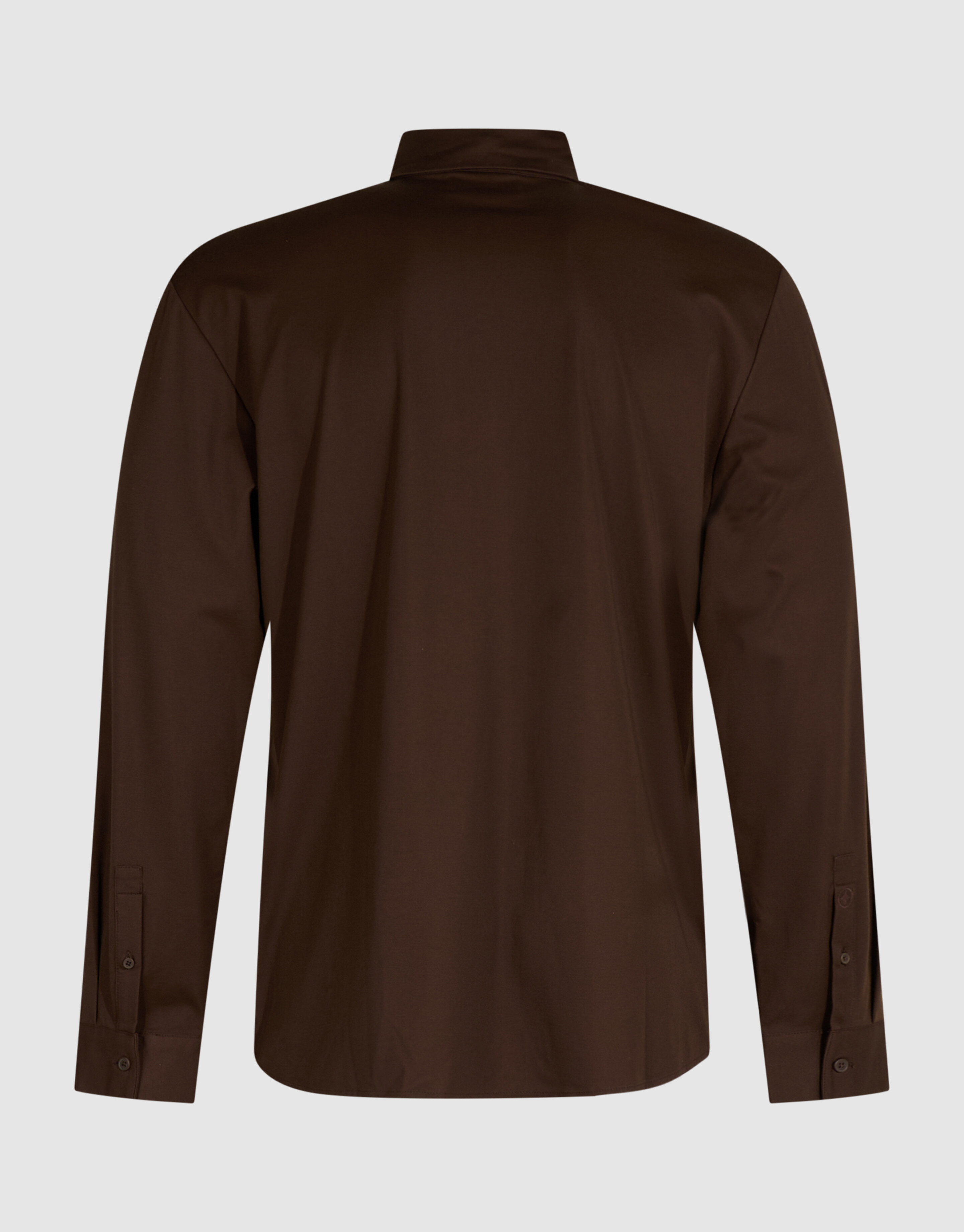 Technical Stretch Overhemd Donkerbruin SHOEBY MEN