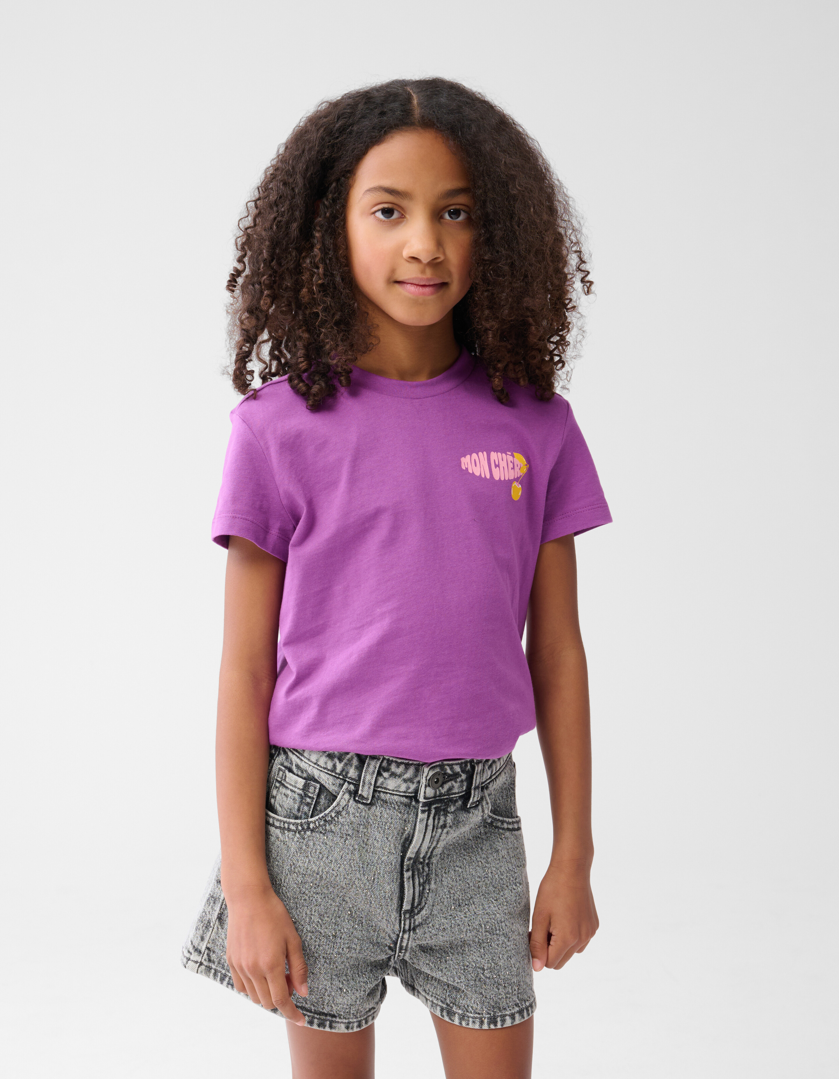 Artwork T-shirt Donkerpaars SHOEBY GIRLS