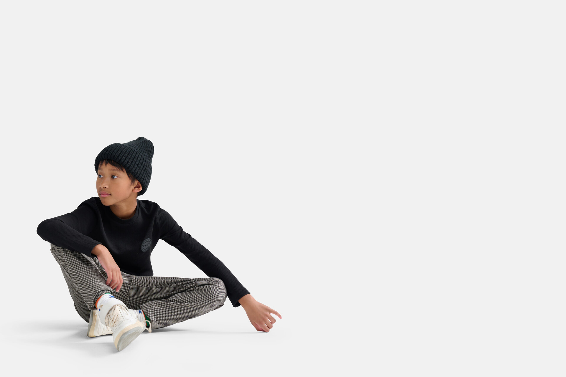 Structuur T-shirt Zwart SHOEBY BOYS