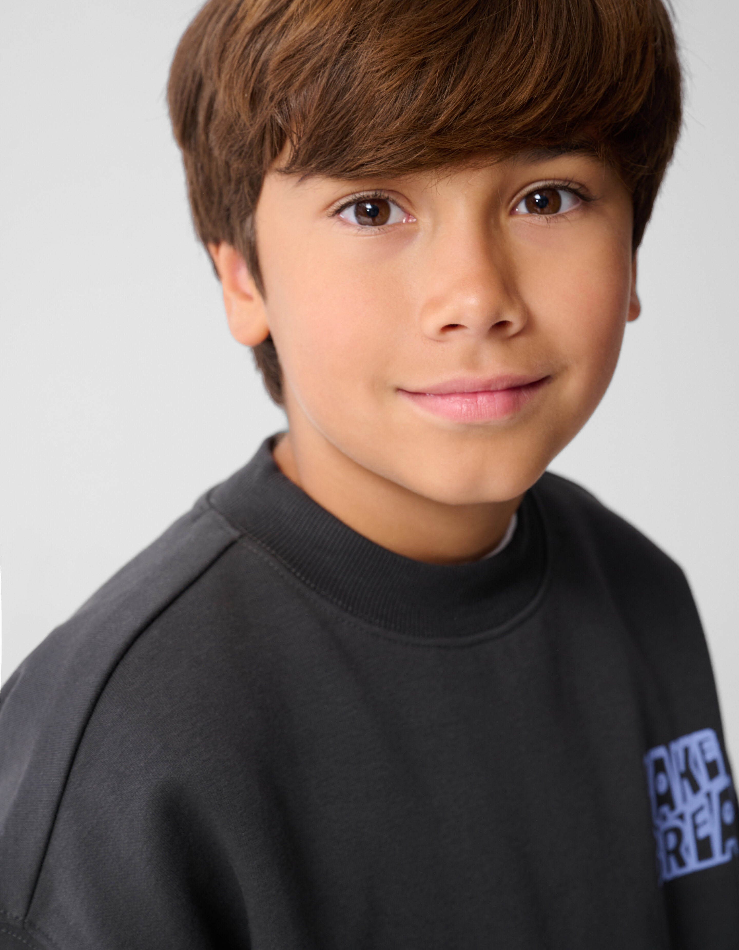 Break Artwork Sweater Donkergrijs SHOEBY BOYS