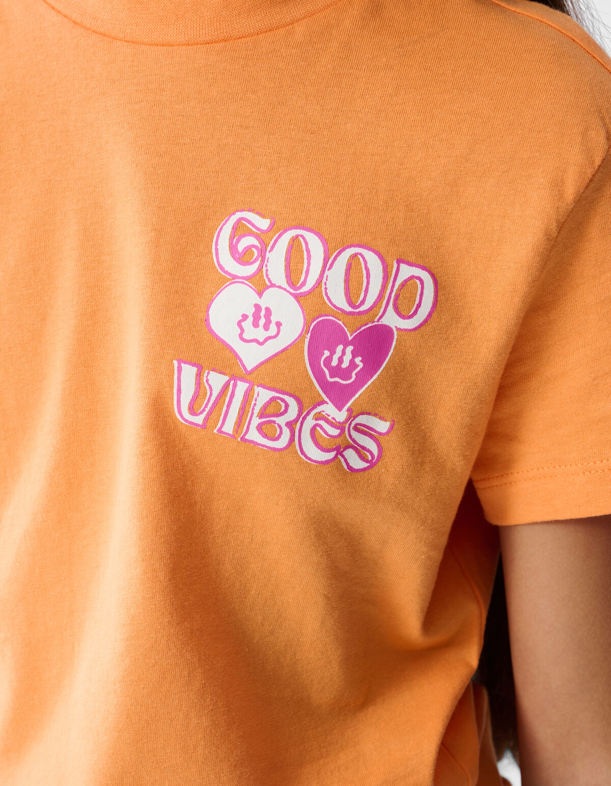 Good Vibes T-shirt Oranje SHOEBY GIRLS