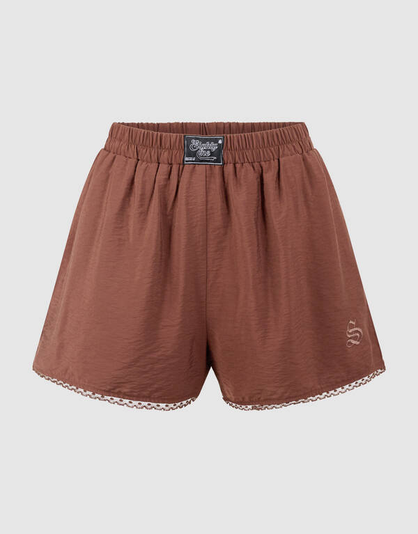 Kanten Label Short Bruin SHOEBY WOMEN