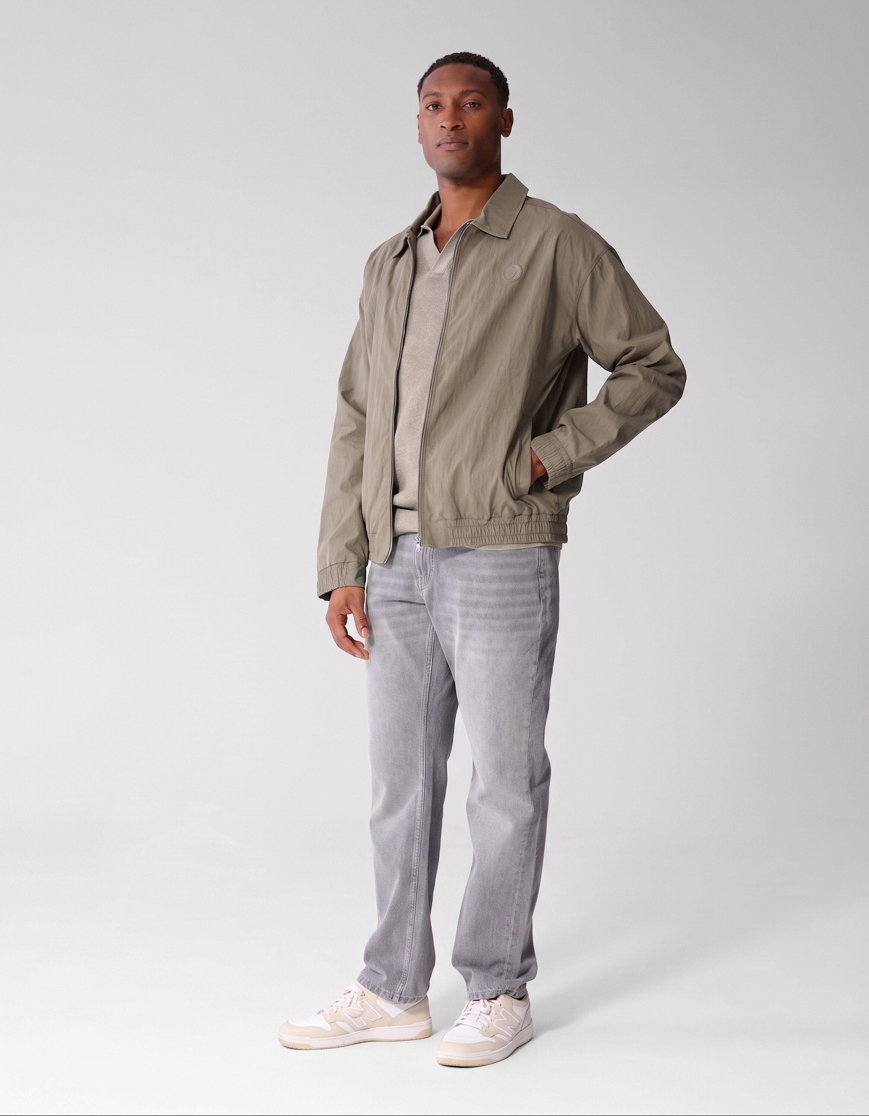 Crinkle Bomber Jack Lichtgroen SHOEBY MEN
