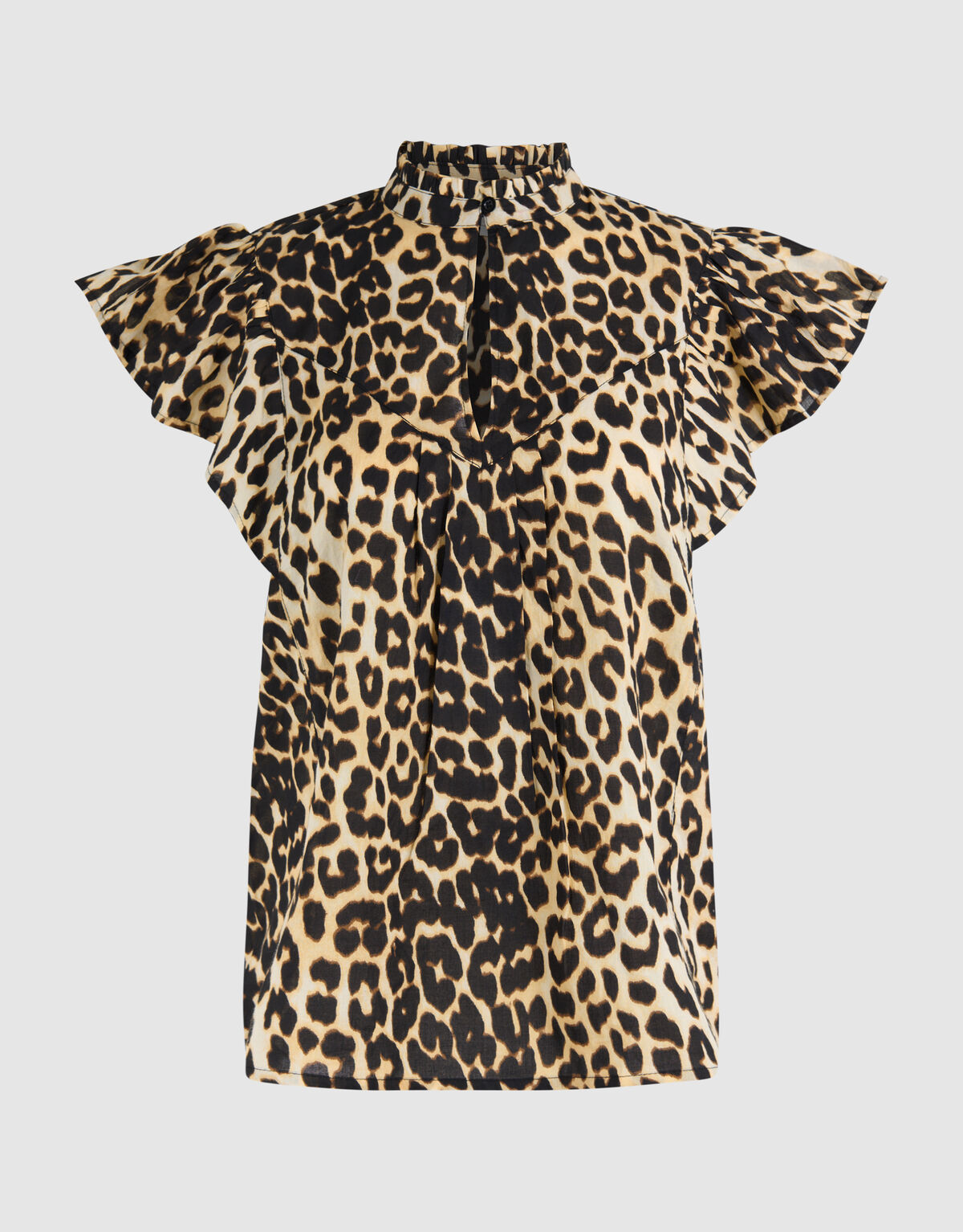 Leopard Ruffle Top Bruin SHOEBY WOMEN