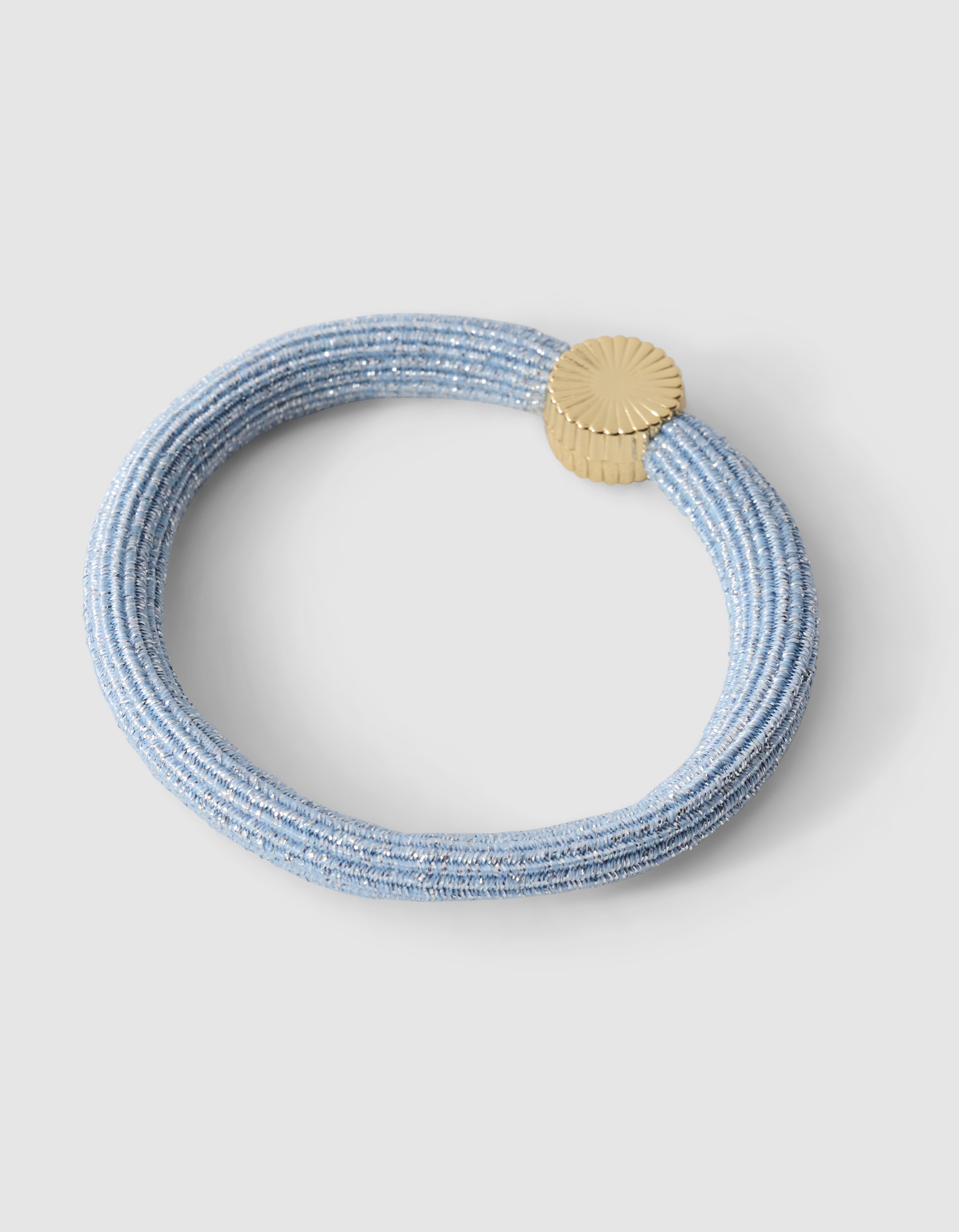 Charm Lurex Haarelastiek Lichtblauw SHOEBY ACCESSOIRES