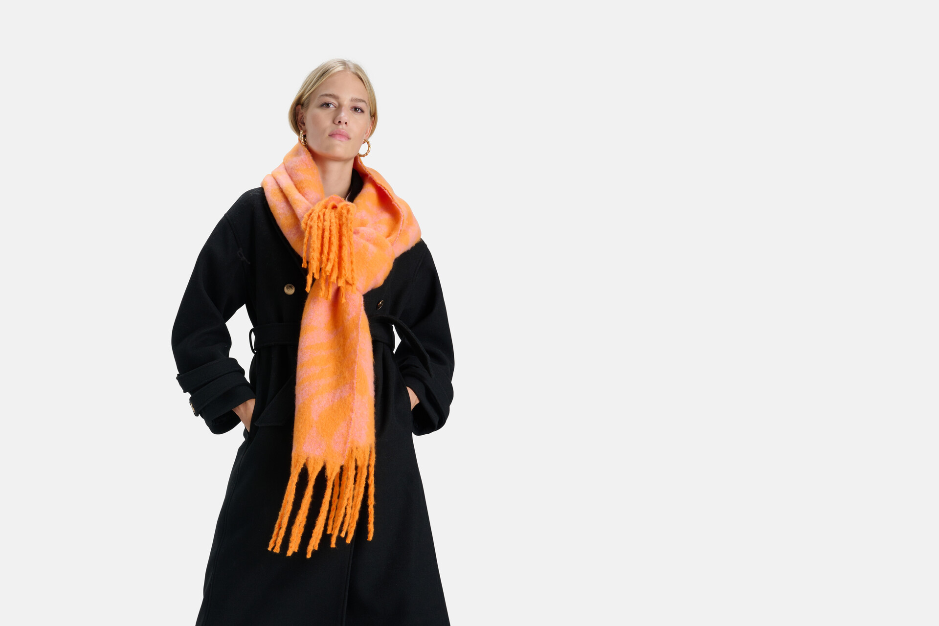 Two Tone Sjaal Oranje SHOEBY ACCESSOIRES