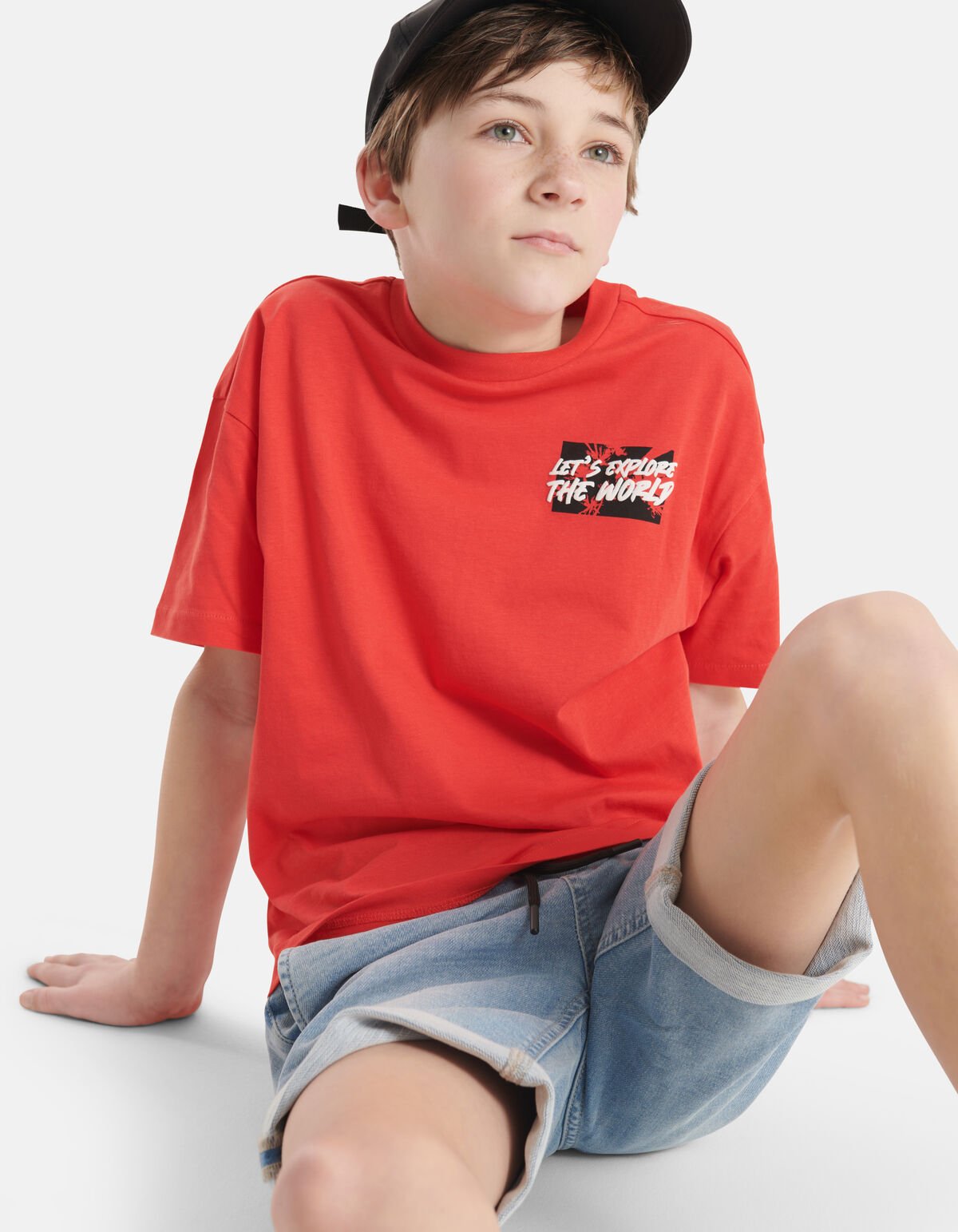 Puff T-shirt Rood SHOEBY BOYS