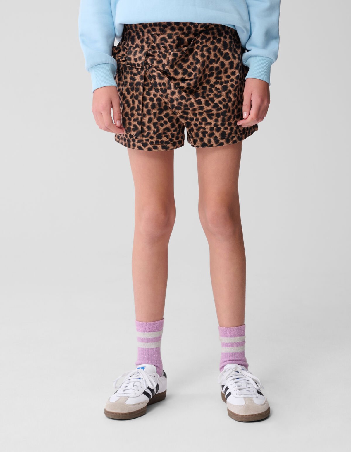 Leopard Twill Skort Bruin SHOEBY GIRLS