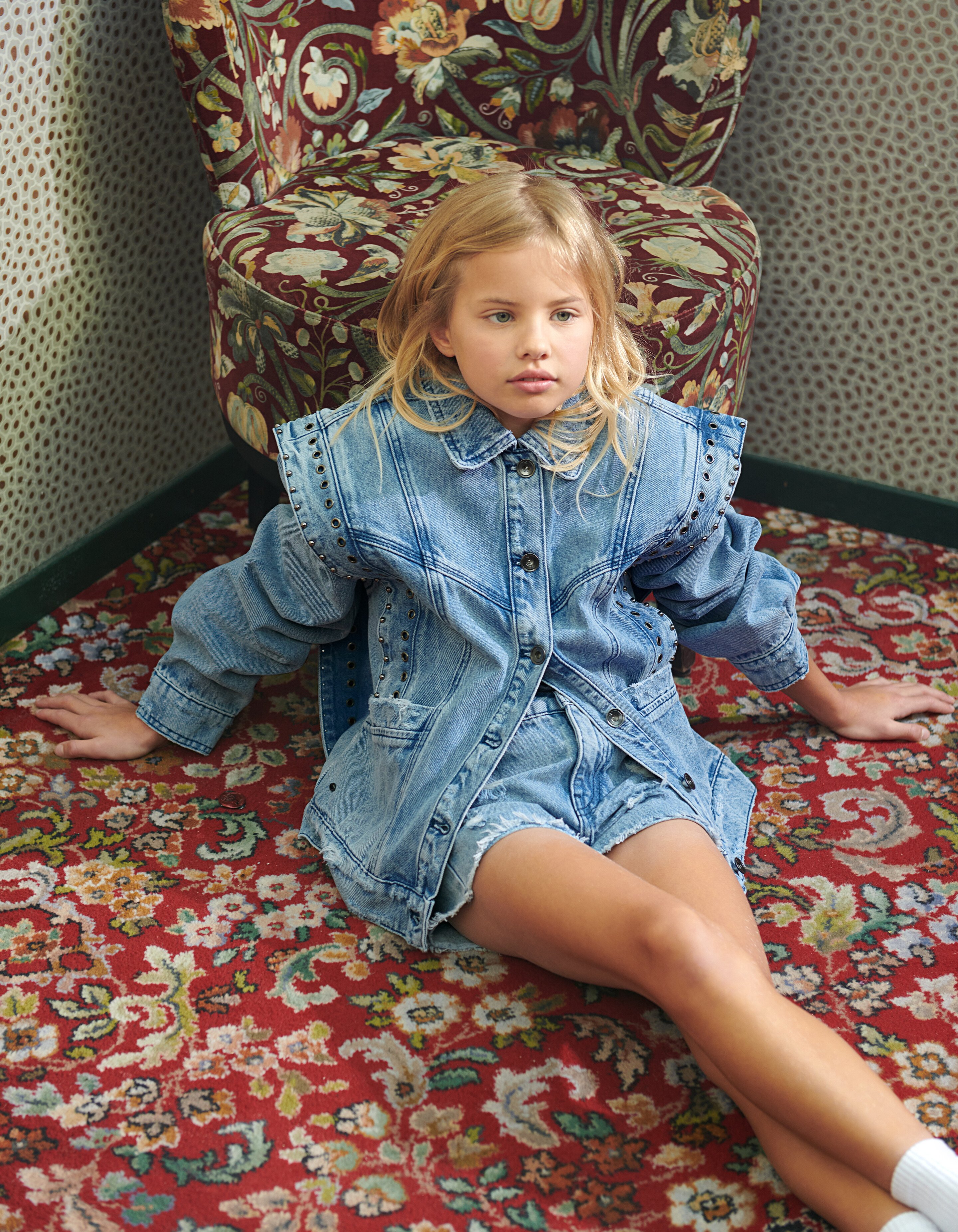 Destroyed Denim Short Blauw By Nicolette SHOEBY GIRLS