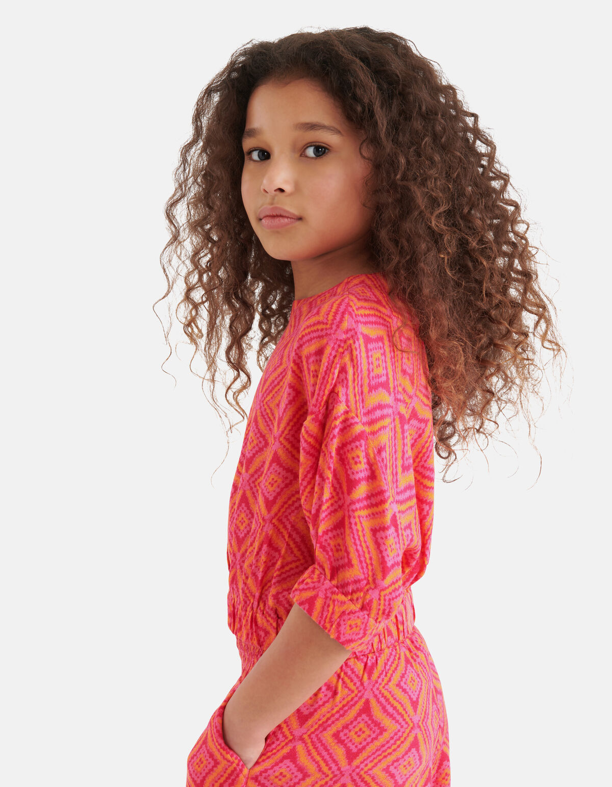 Ikat Print Top Roze SHOEBY GIRLS