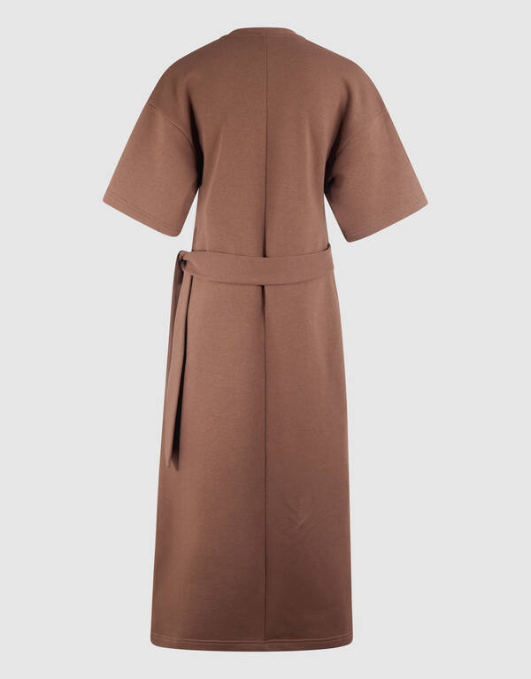 Sweat Maxi Jurk Bruin SHOEBY WOMEN