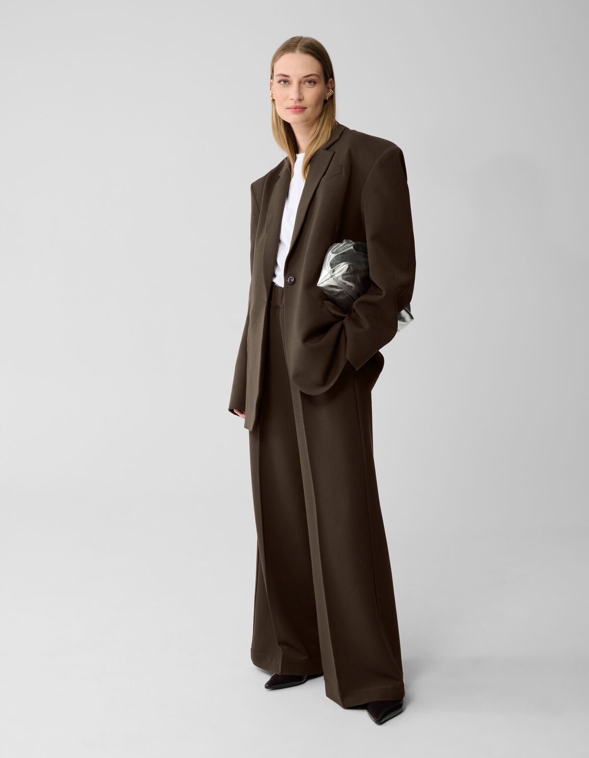 Tapered Blazer Donkerbruin By Lonneke SHOEBY WOMEN