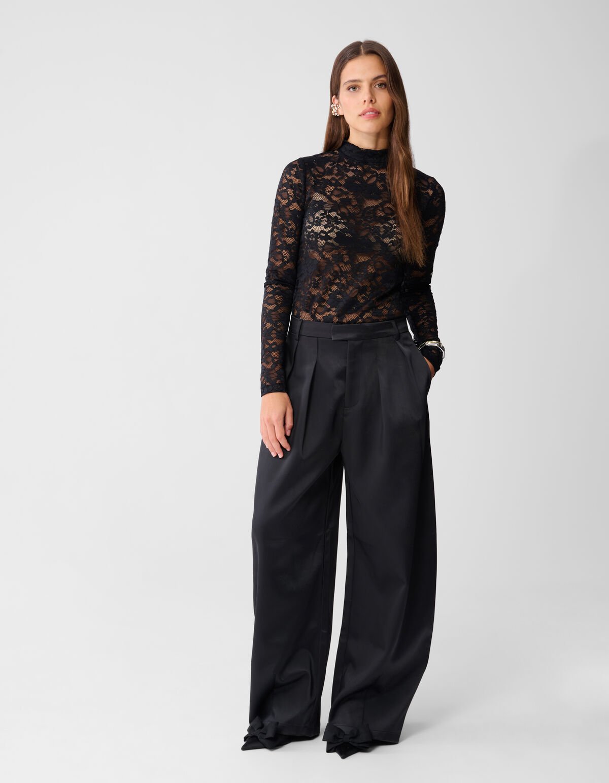 Kanten Top Zwart SHOEBY WOMEN