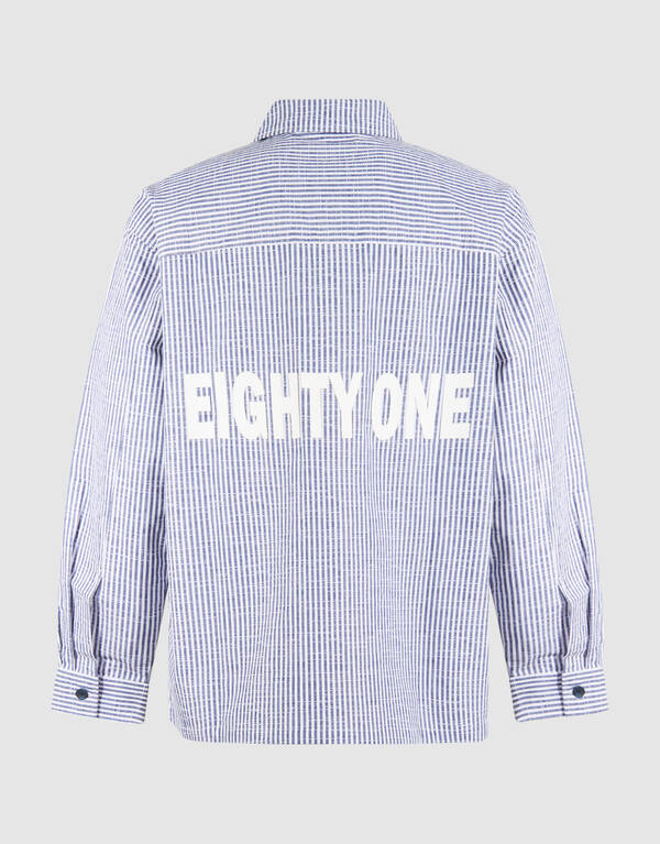 Pinstripe Overshirt Blauw SHOEBY MEN