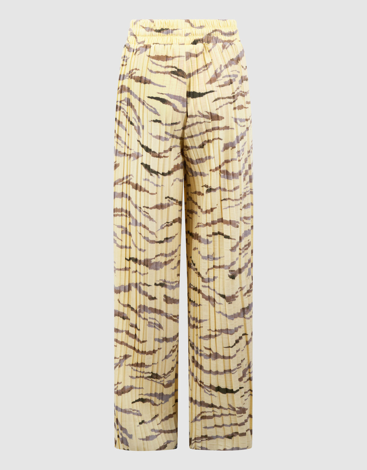 Tijger Pliss&eacute; Broek Lichtgeel SHOEBY GIRLS