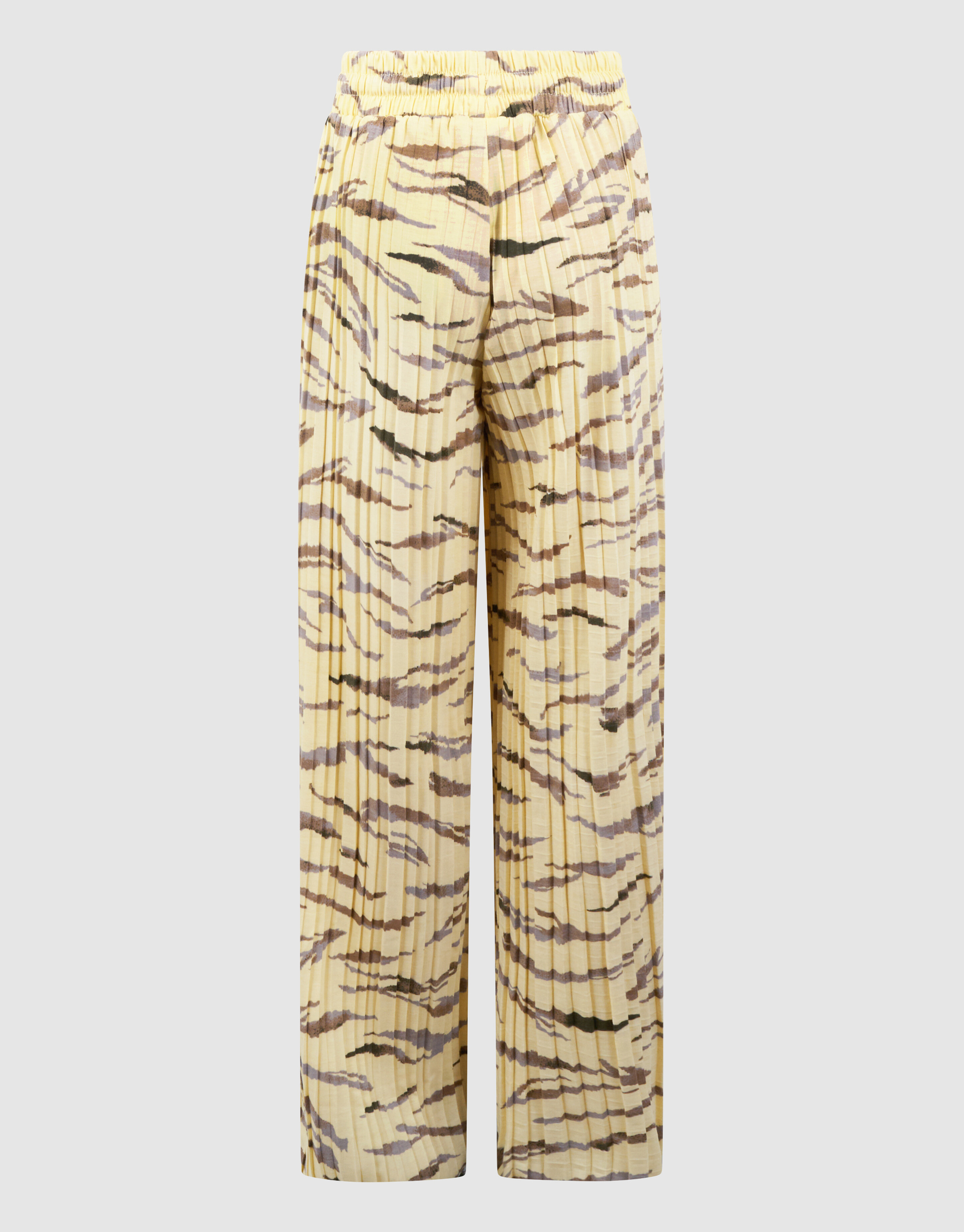 Tijger Pliss&eacute; Broek Lichtgeel SHOEBY GIRLS
