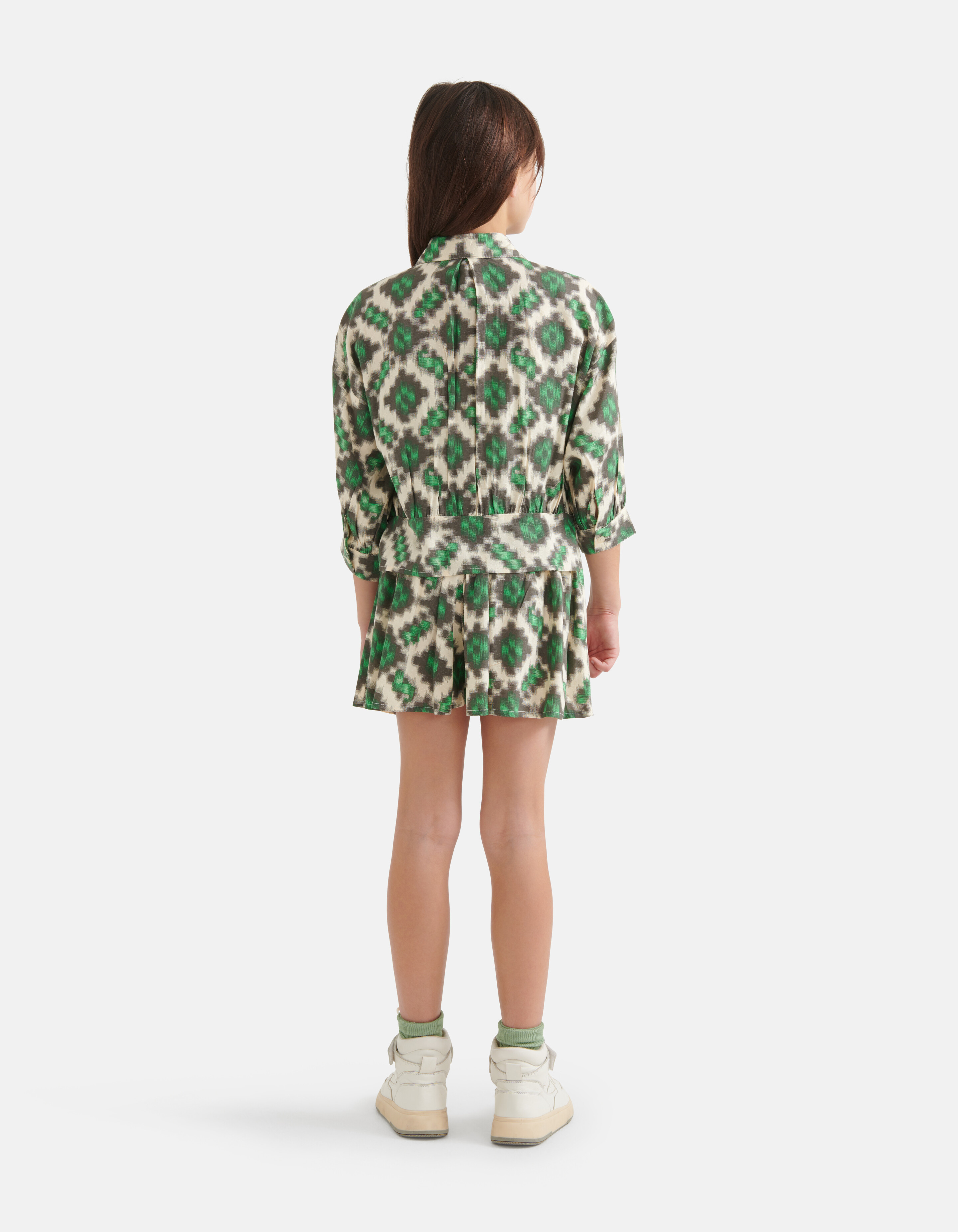 Grafische Blouse Gebroken Wit SHOEBY GIRLS