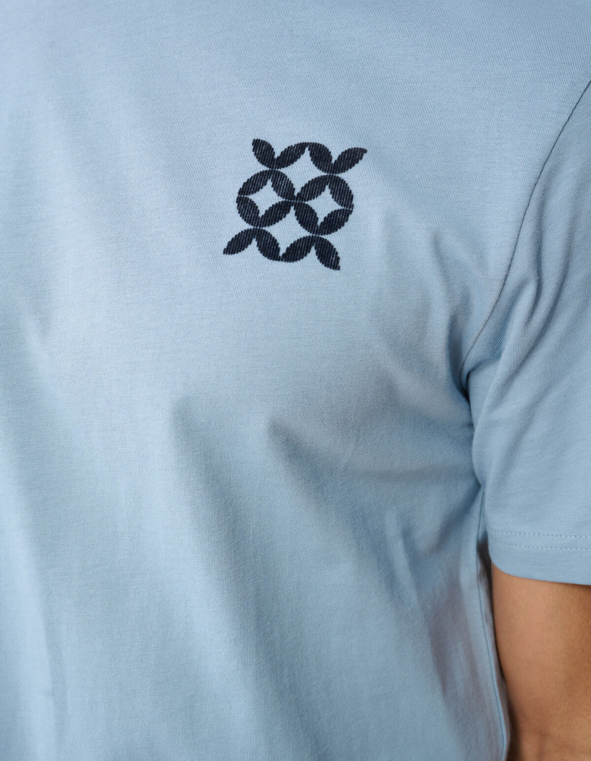 Striped Logo Artwork T-shirt Lichtblauw SHOEBY MEN